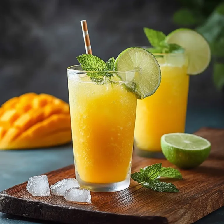 Alkoholfreier Mango Limetten Cocktail