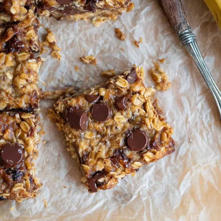 Bananen Haferflocken Riegel
