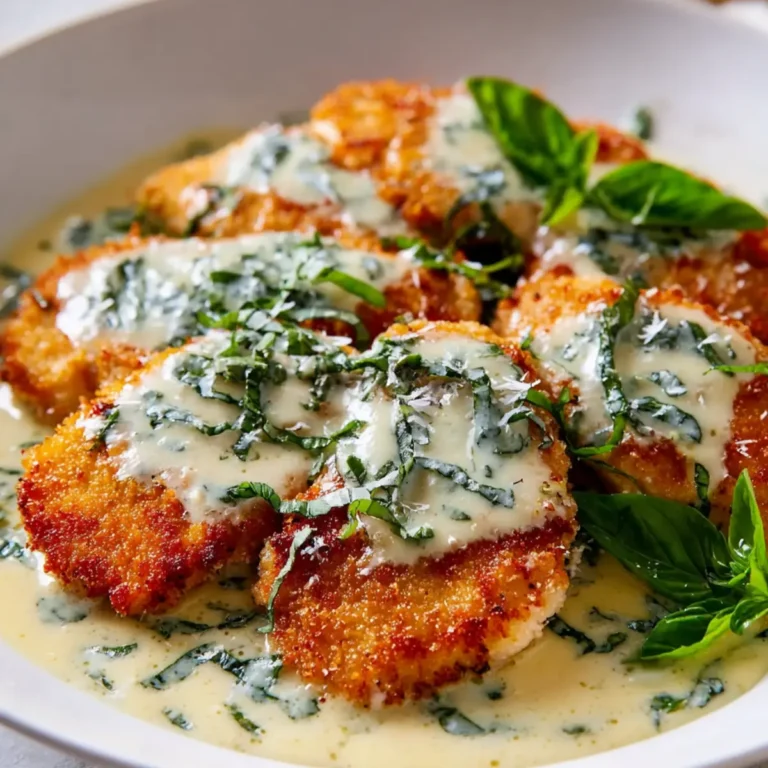 Cremiges Hähnchen in Basilikum Sahnesauce