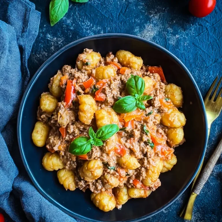 Gnocchi Pfanne mit Hackfleisch und Paprika
