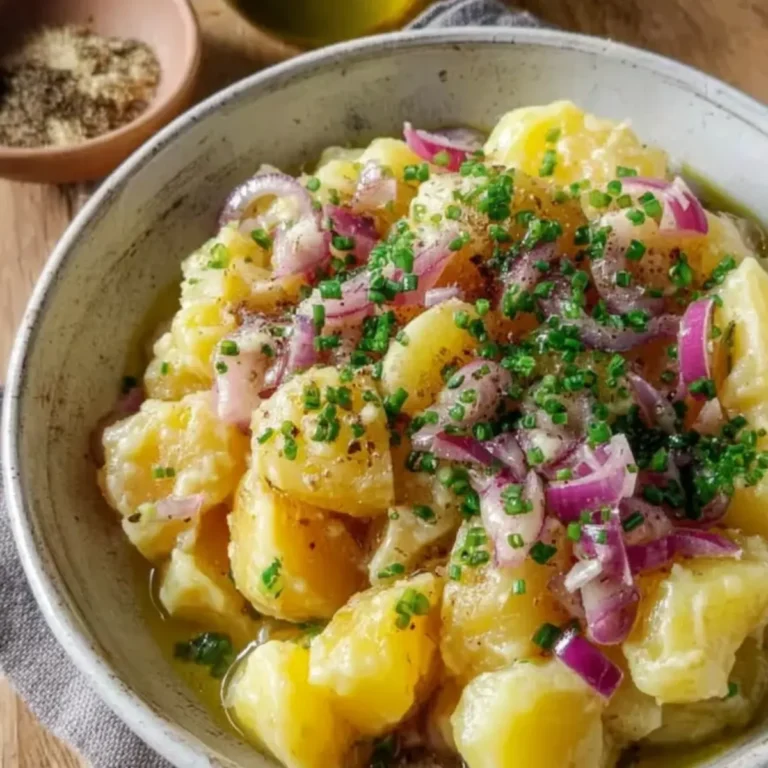 Kartoffelsalat mit Essig und Öl