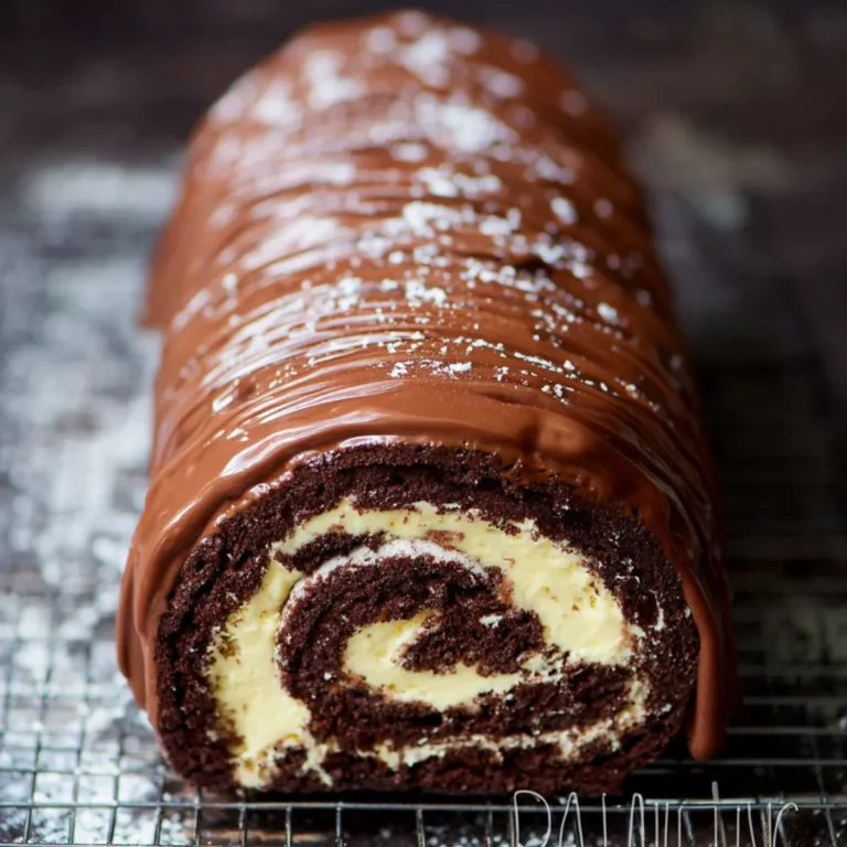 Schokoladen Puddingrolle