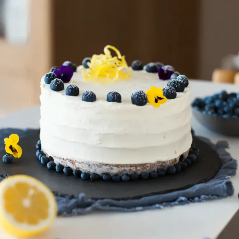 Zitronen Blaubeer Torte