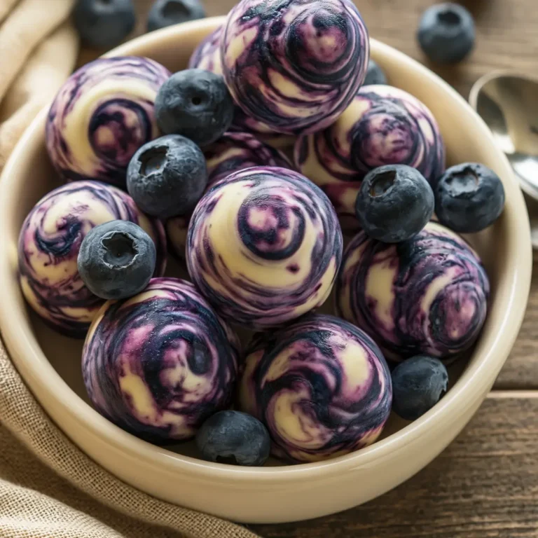 Blaubeer Happen mit griechischem Joghurt