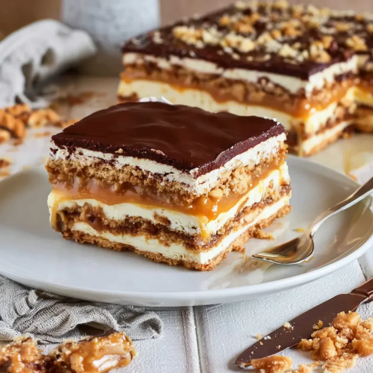 Butterkeks Kuchen ohne Backen mit Milchmädchen Karamell