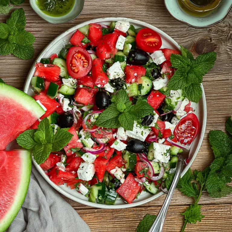 Griechischer Wassermelonen Salat