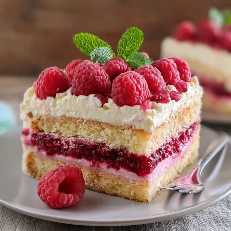 Himbeerkuchen mit Paradiescreme