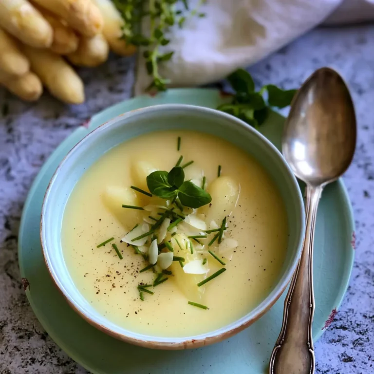 Spargelcremesuppe aus Schalen