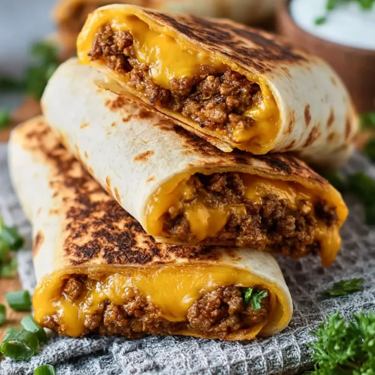 Wraps mit Hackfleisch und Käse im Airfryer