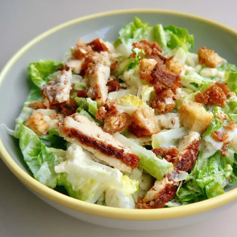 Caesar Salat mit knusprigem Hähnchen