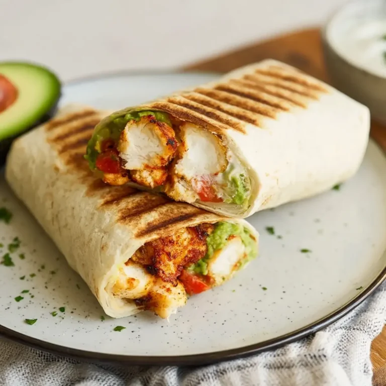 Gegrillte Avocado Hähnchen Wraps