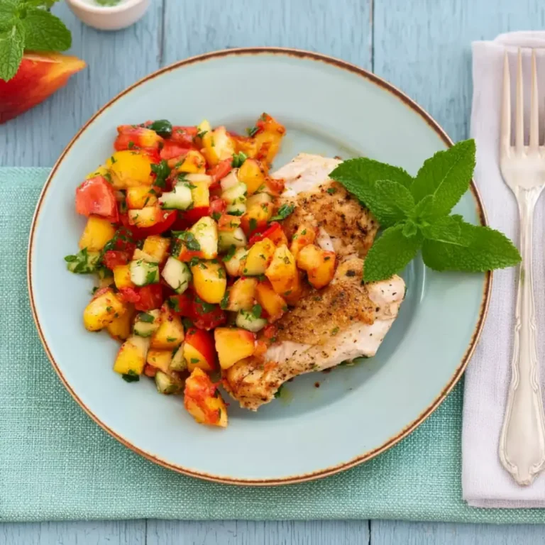 Hähnchenbrust mit Nektarinen Tomaten Salsa