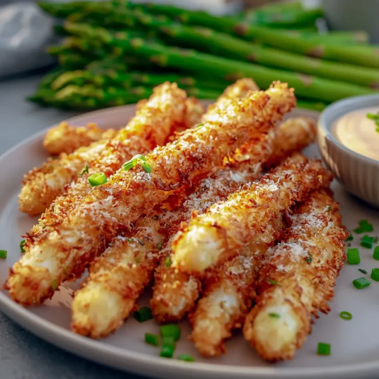 Knusprig panierter Spargel