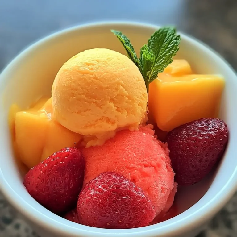 Mango Erdbeer Sorbet