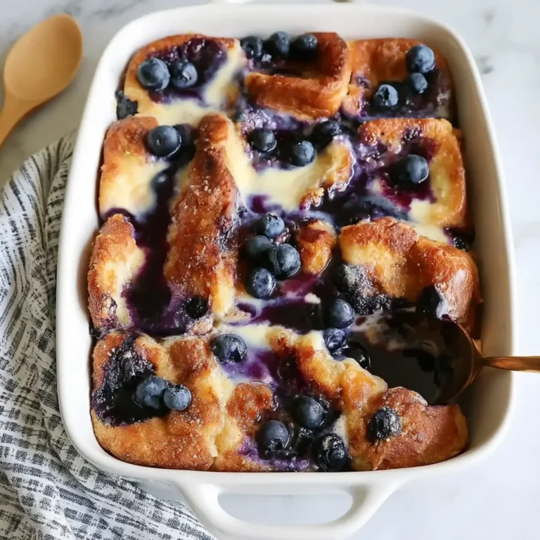 Overnight Blaubeer French Toast Auflauf
