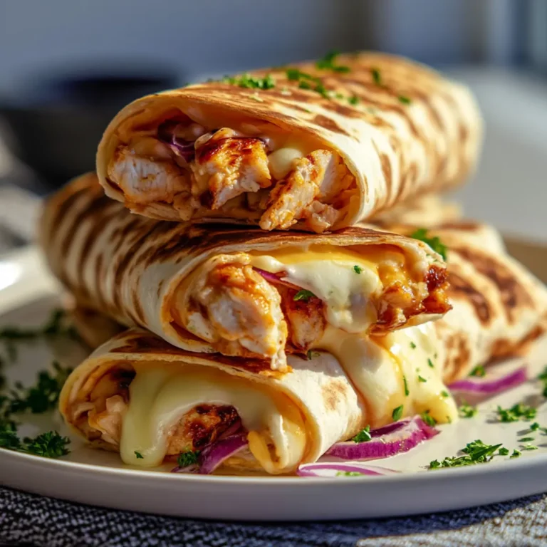 BBQ Cheesy Garlic Chicken Wraps